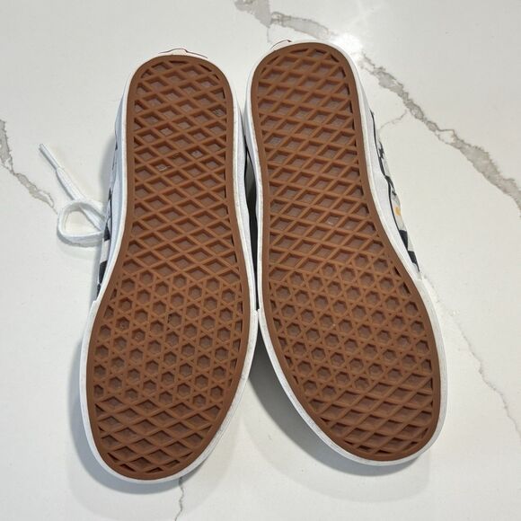 Vans Women's Dohney Daisy Flower Checkerboard Skater Sneakers Black Size 7 Shoes - Picture 11 of 11